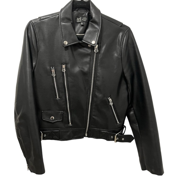 Zara Jackets & Blazers - ZARA TRF FAUX LEATHER MOTO JACKET